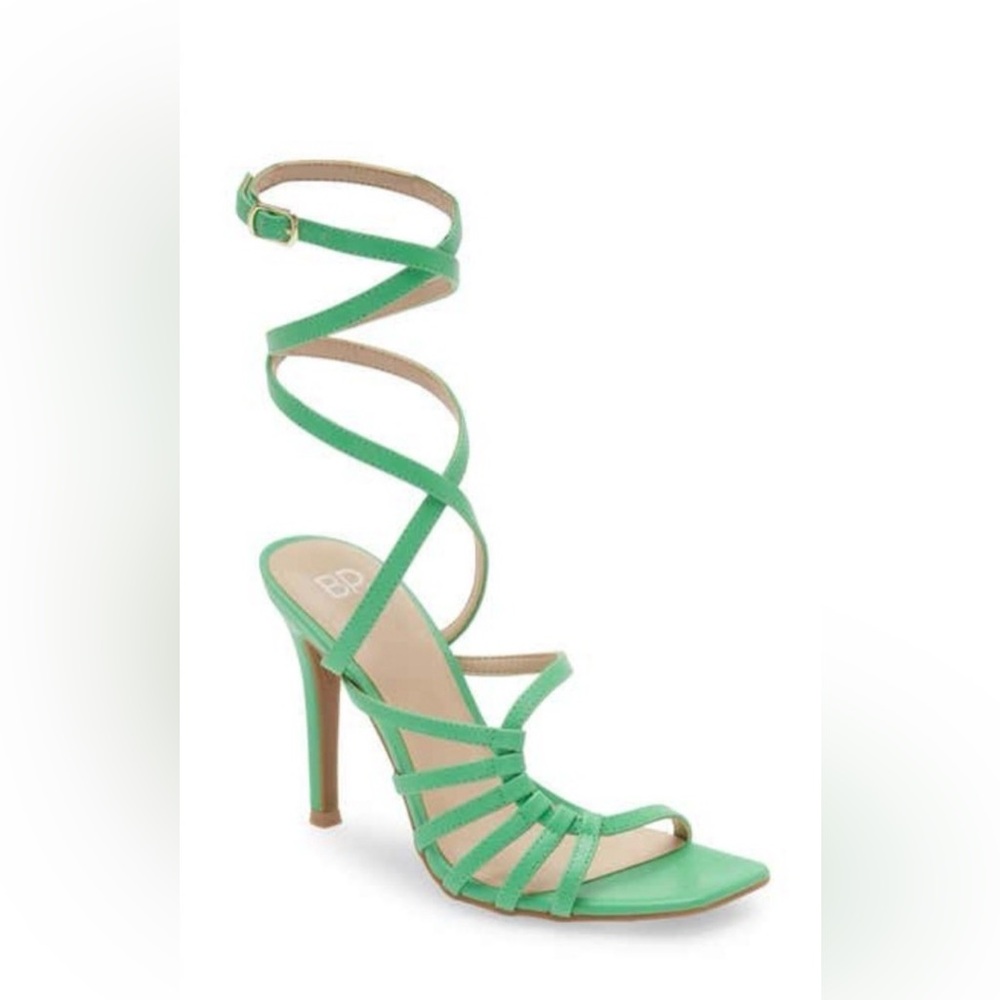 BP Valarie Green Strappy Heels